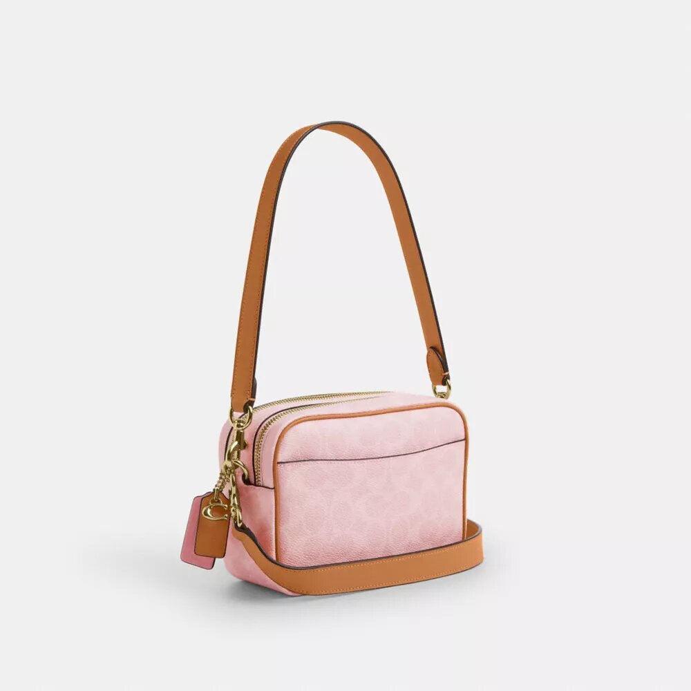 Bolso mini Carey de bandolera en Signature Canvas con Charms