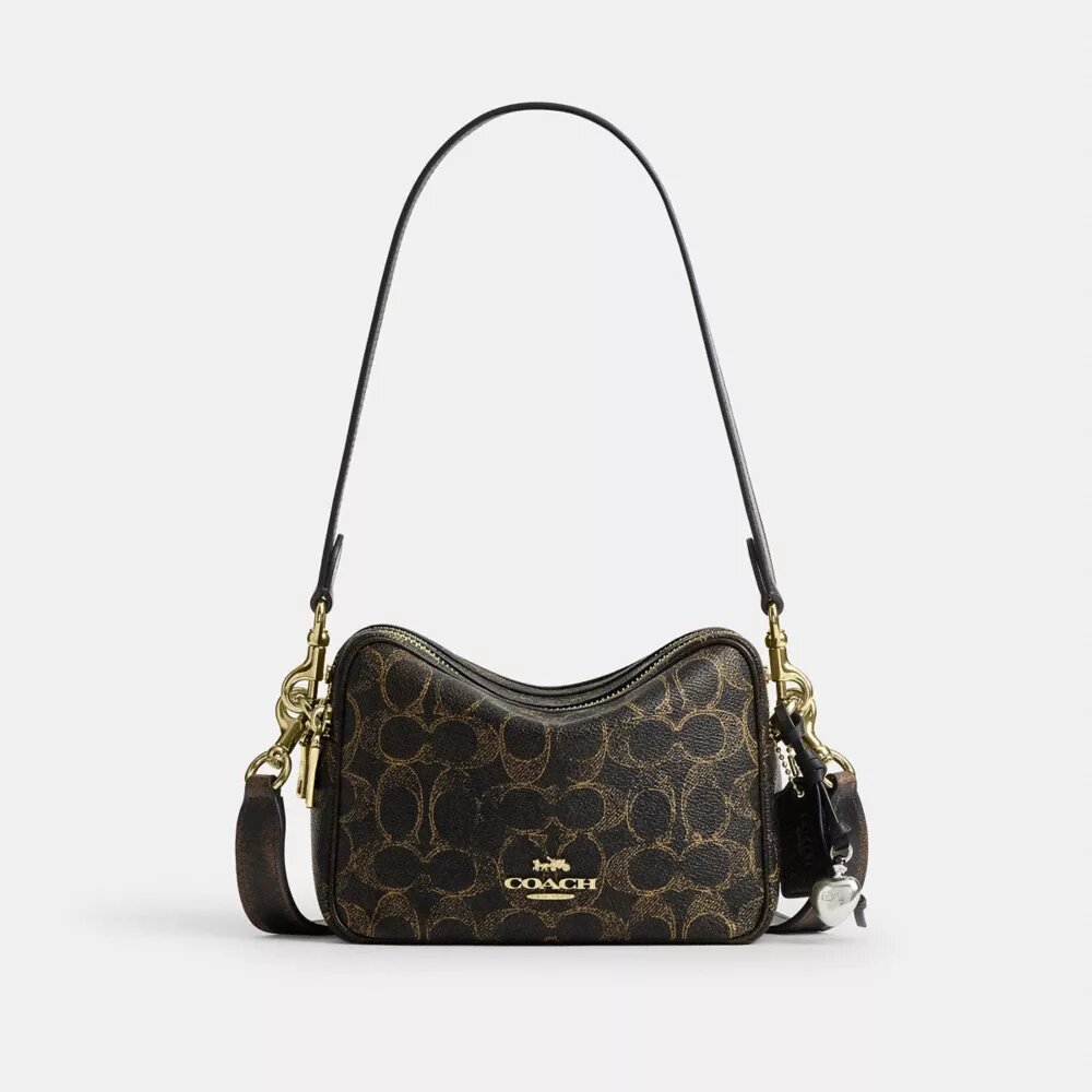 Bolso mini Carey para llevar en bandolera en Signature Canvas