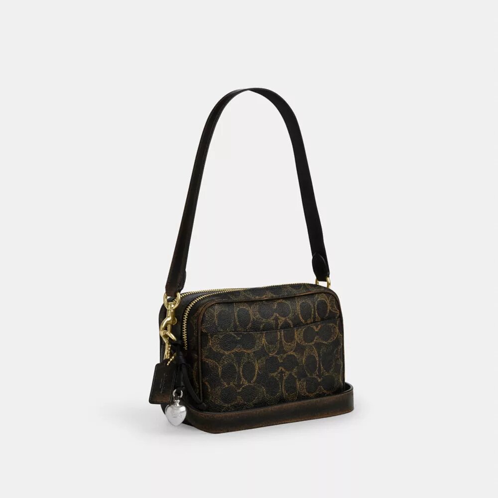 Bolso mini Carey para llevar en bandolera en Signature Canvas