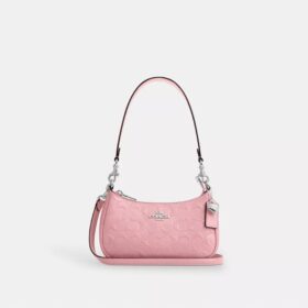Bolso mini cruzado Teri en cuero exclusivo con diamante en forma de corazón