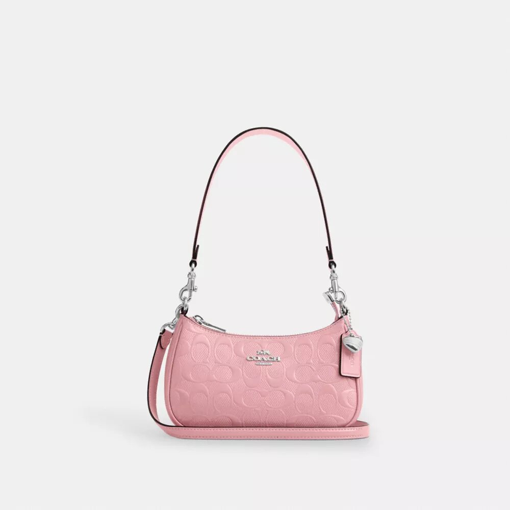 Bolso mini cruzado Teri en cuero exclusivo con diamante en forma de corazón