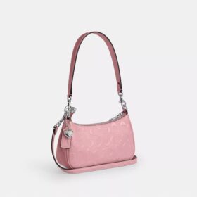 Bolso mini cruzado Teri en cuero exclusivo con diamante en forma de corazón