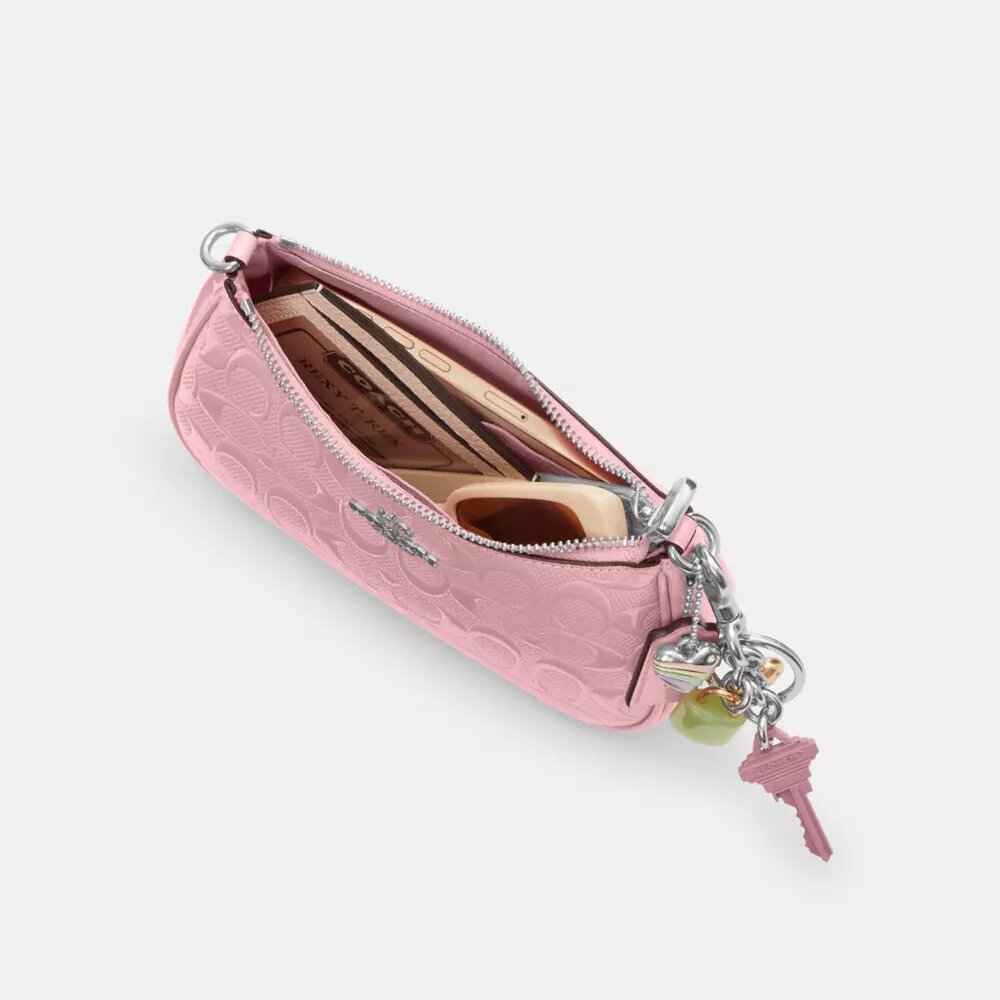 Bolso mini cruzado Teri en cuero exclusivo con diamante en forma de corazón