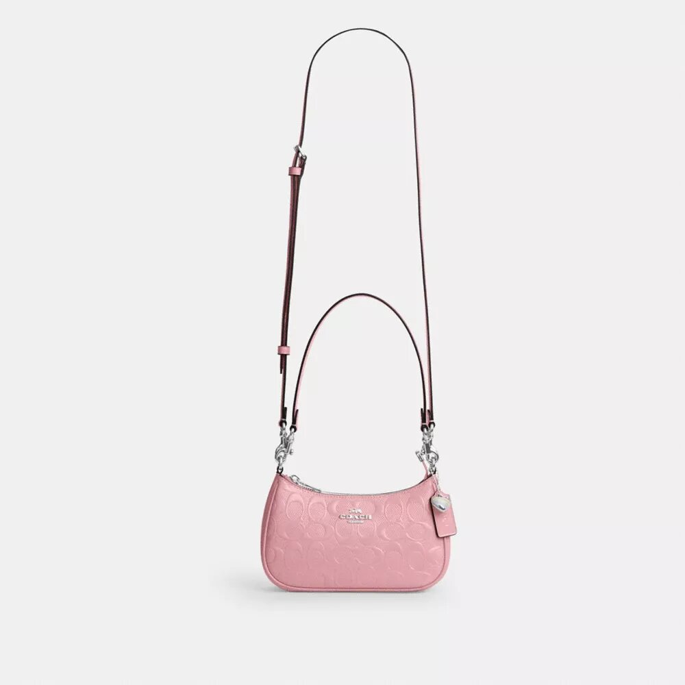 Bolso mini cruzado Teri en cuero exclusivo con diamante en forma de corazón