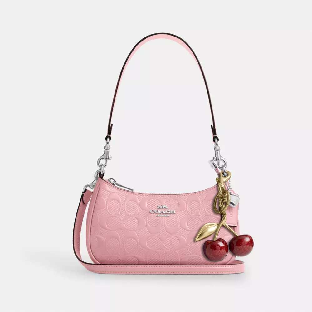 Bolso mini cruzado Teri en cuero exclusivo con diamante en forma de corazón