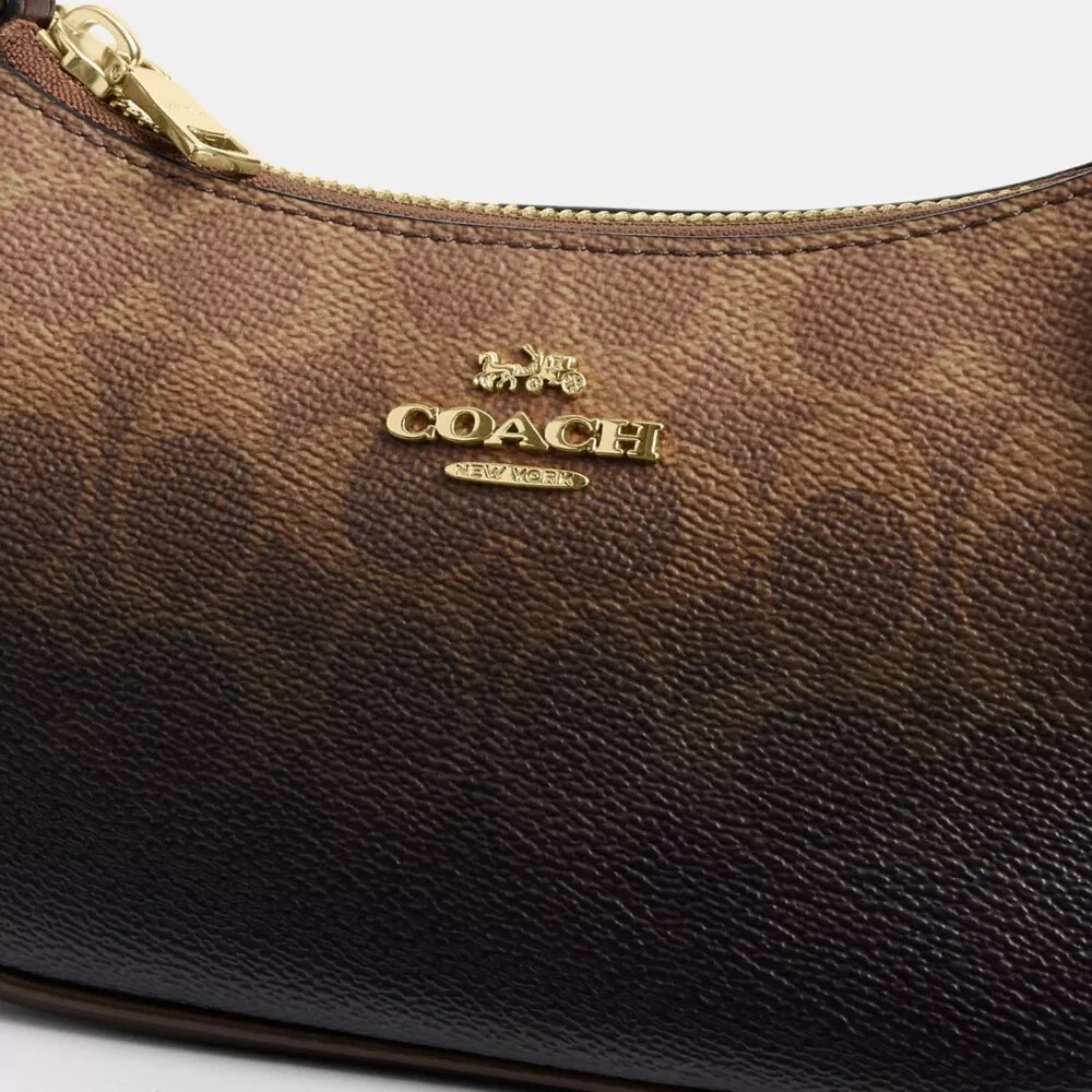 Bolso mini cruzado Teri en lona Signature Canvas
