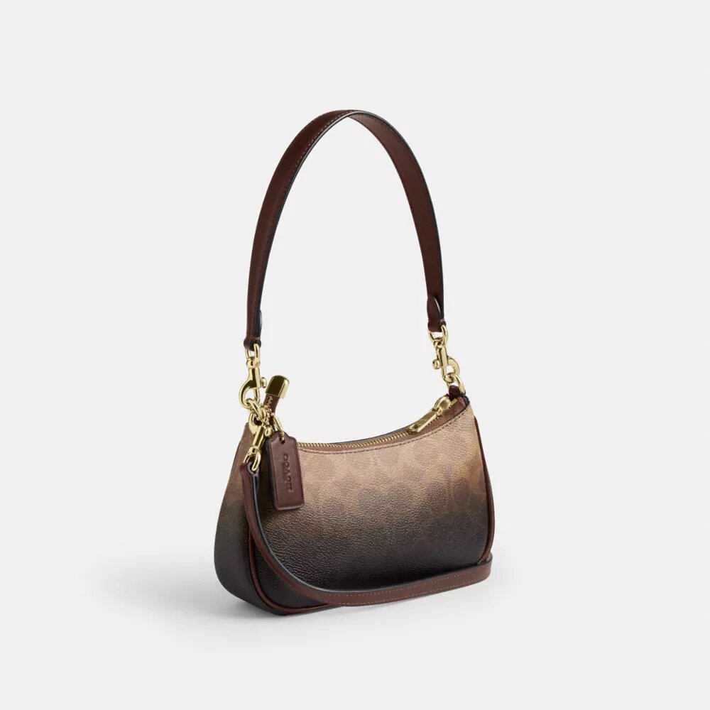Bolso mini cruzado Teri en lona Signature Canvas
