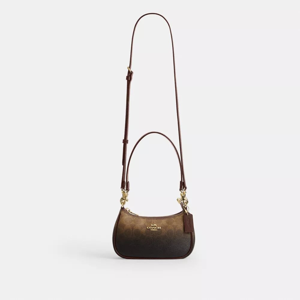 Bolso mini cruzado Teri en lona Signature Canvas