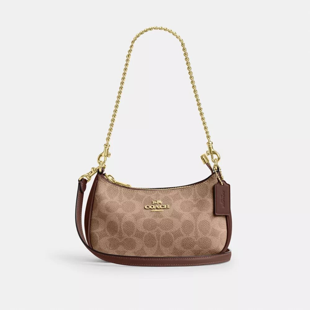 Bolso mini cruzado Teri en Signature Canvas