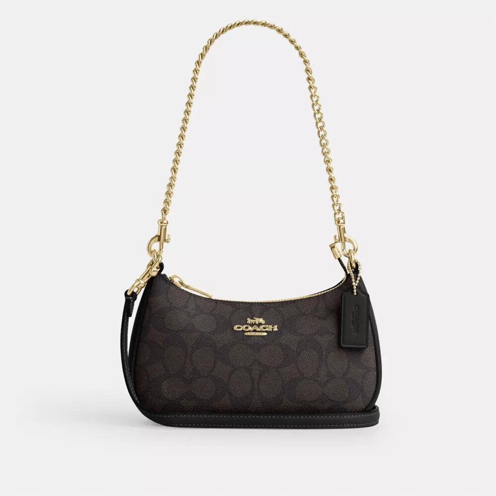 Bolso mini cruzado Teri en Signature Canvas