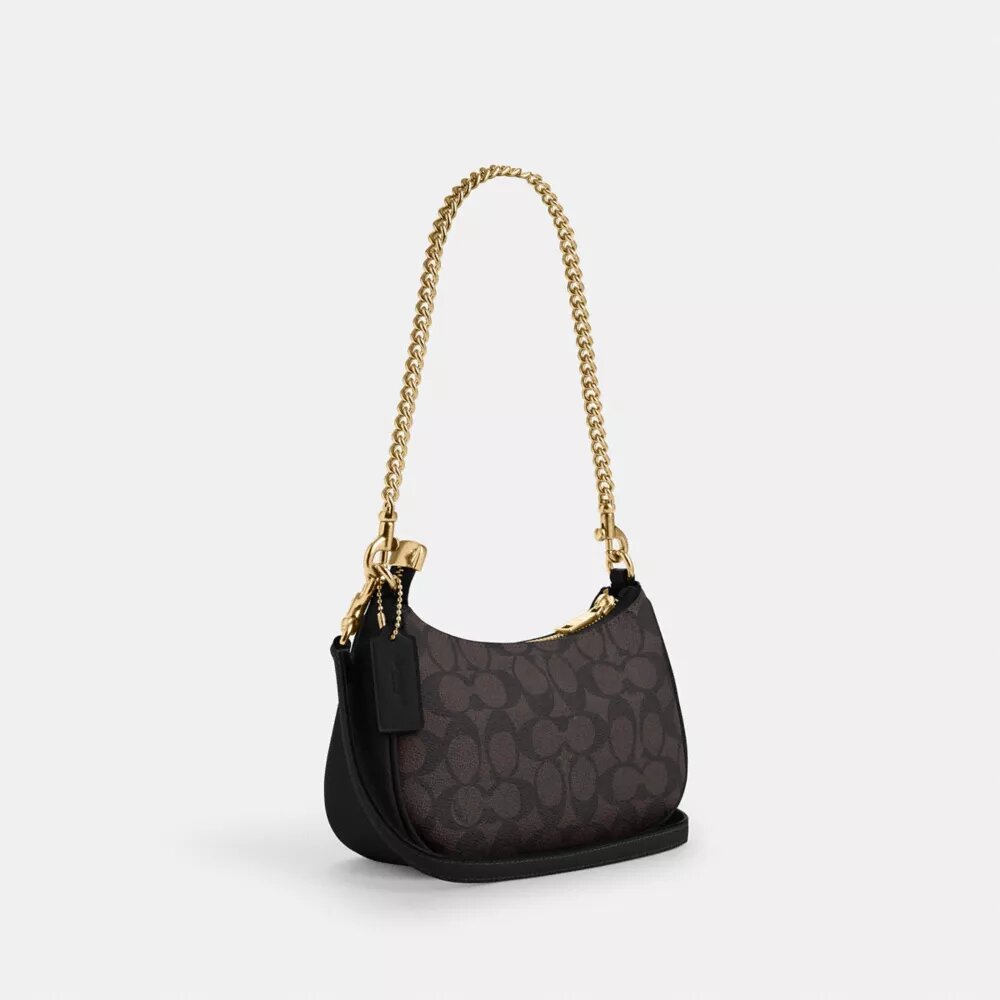 Bolso mini cruzado Teri en Signature Canvas