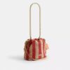 Bolso mini Faye con cordón y rayas