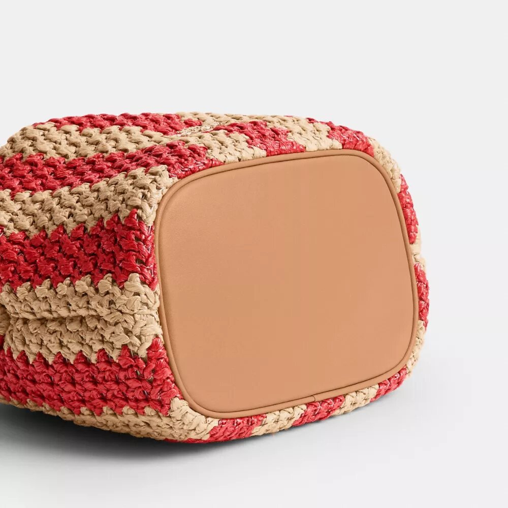 Bolso mini Faye con cordón y rayas
