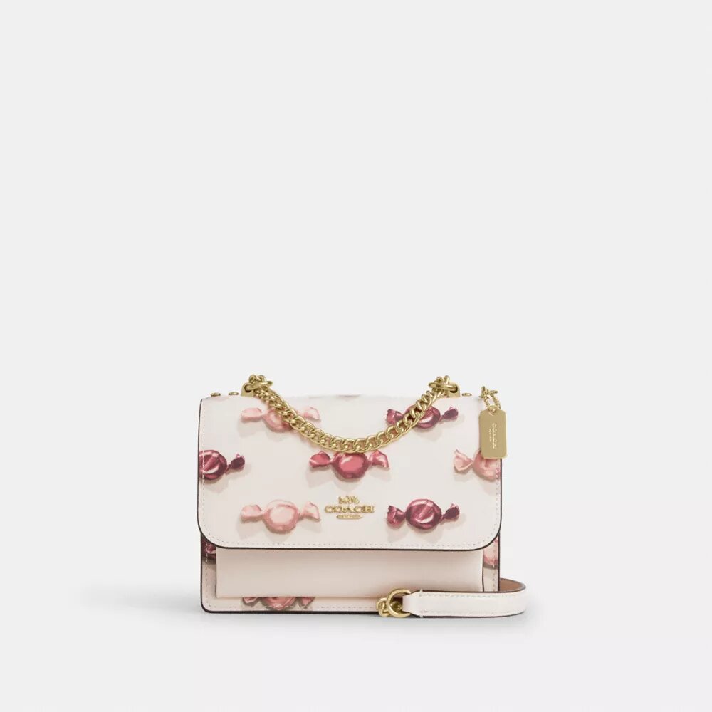 Bolso mini Klare de bandolera con estampado de dulces