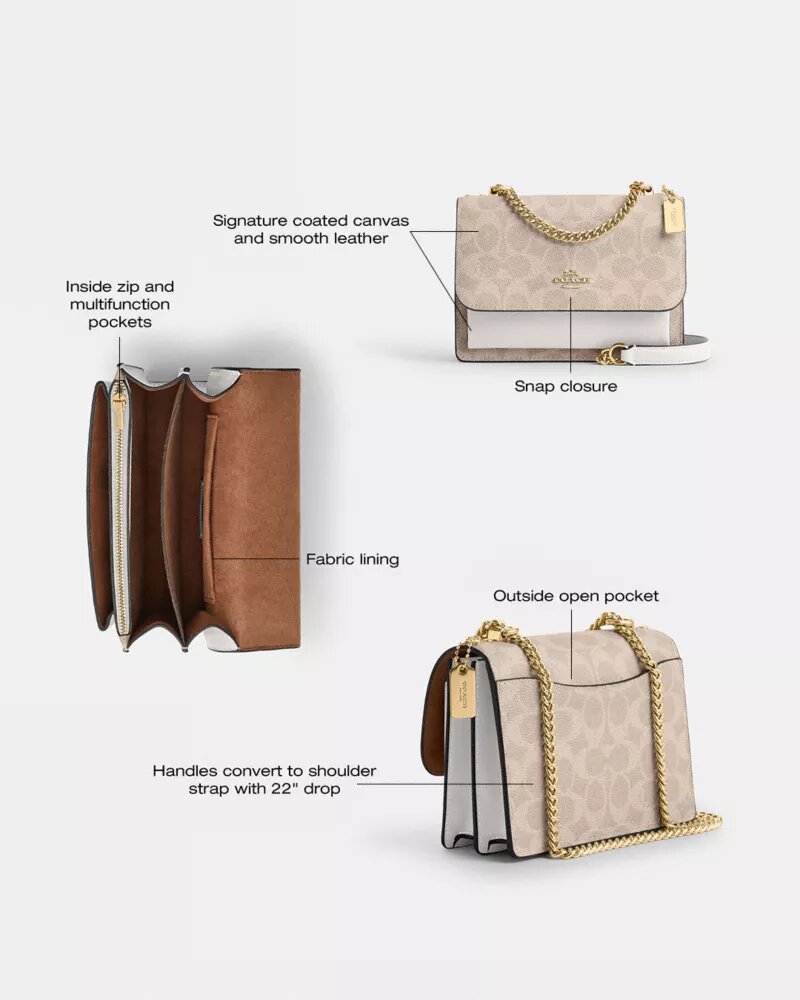 Bolso mini Klare de bandolera en Signature Canvas