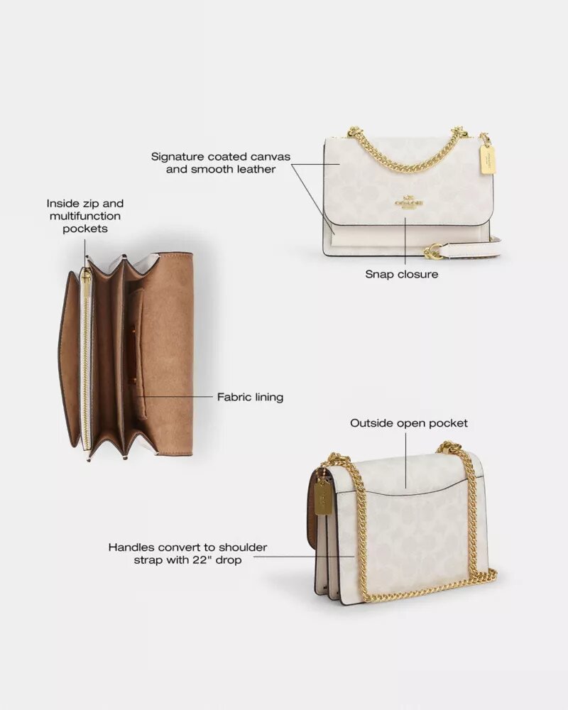 Bolso mini Klare de bandolera en Signature Canvas
