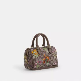 Bolso mini Rowan de bandolera en jacquard exclusivo con bordado floral