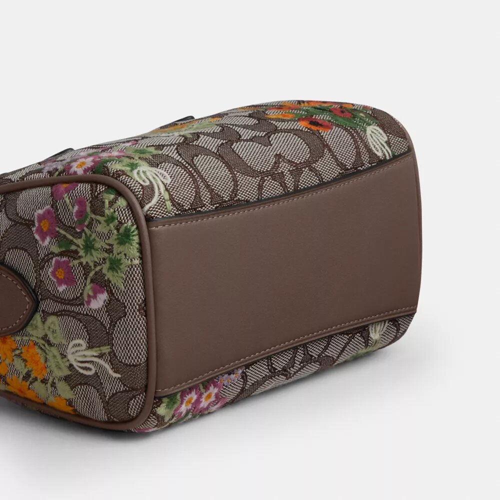 Bolso mini Rowan de bandolera en jacquard exclusivo con bordado floral