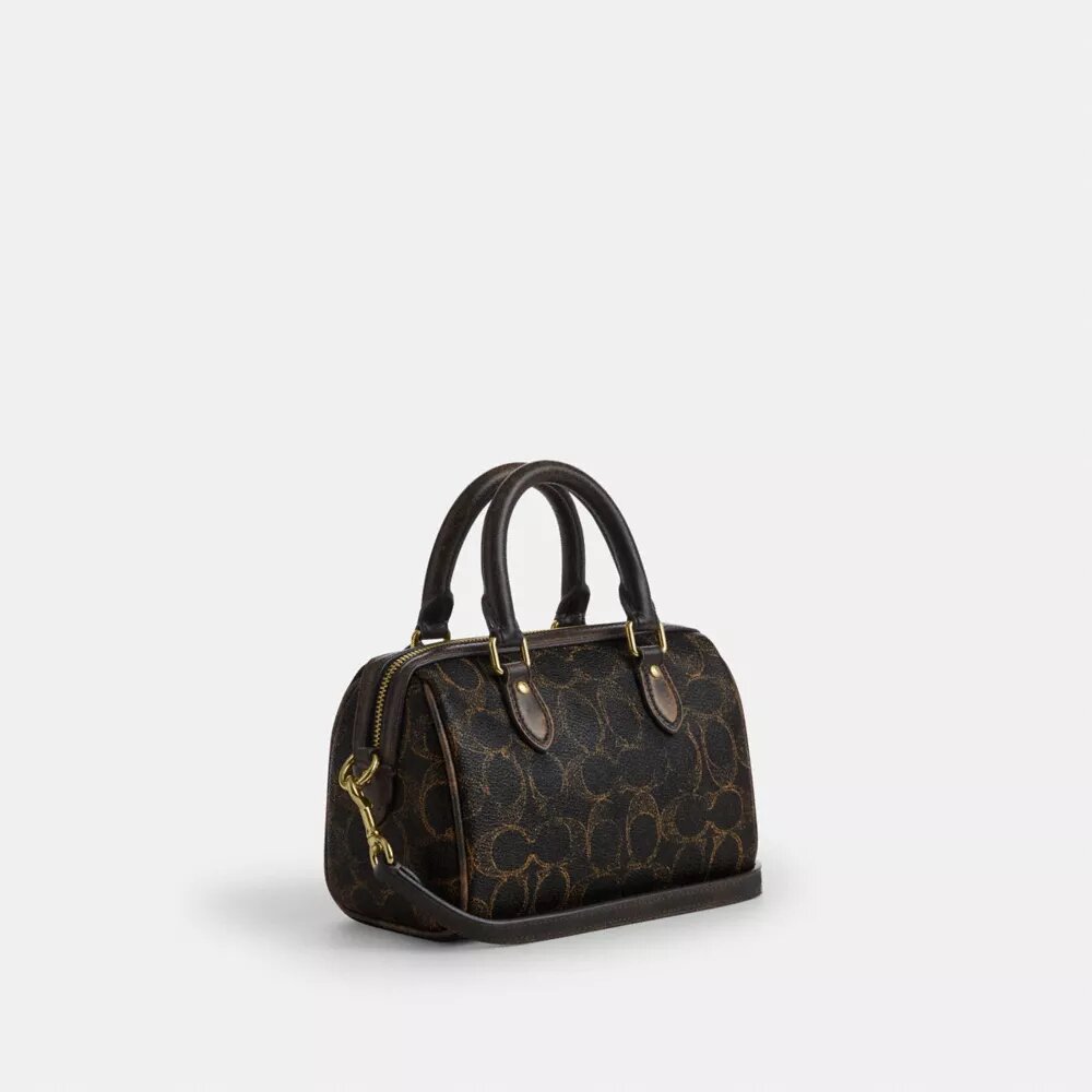 Bolso mini Rowan de bandolera en Signature Canvas con Charms
