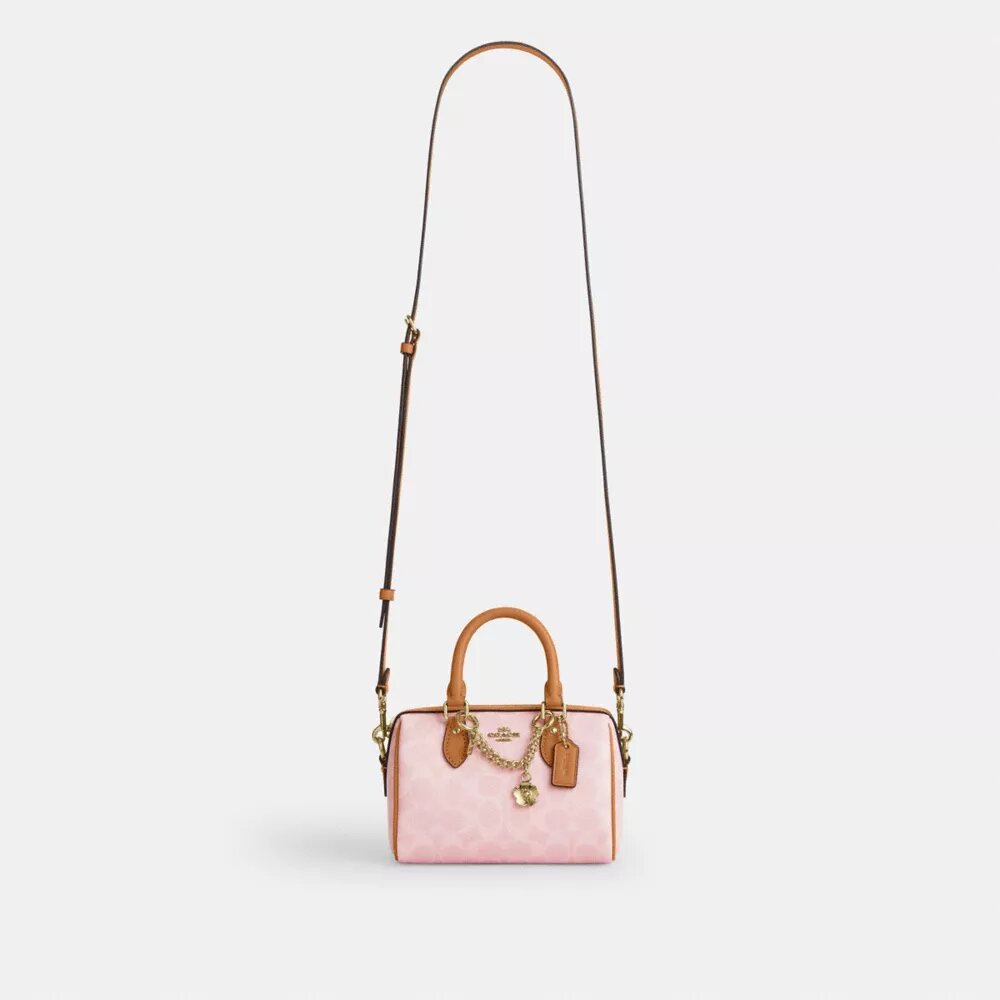 Bolso mini Rowan de bandolera en Signature Canvas con Charms