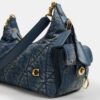 Bolso Pocket Juliet 30 en denim de algodón regenerativo con acolchado