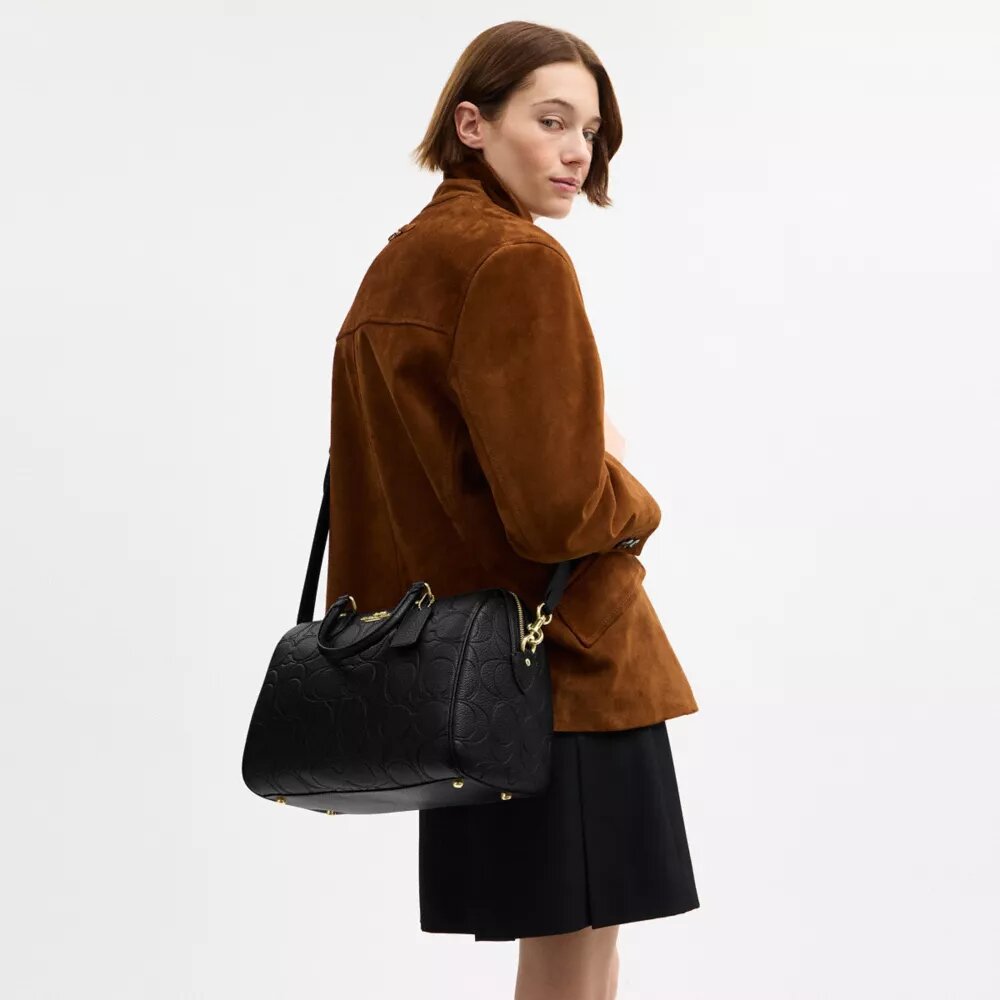 Bolso tipo cartera grande Rowan en cuero exclusivo