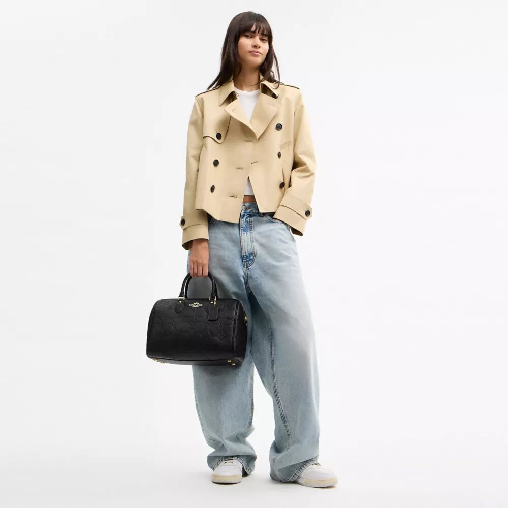 Bolso tipo cartera grande Rowan en cuero exclusivo