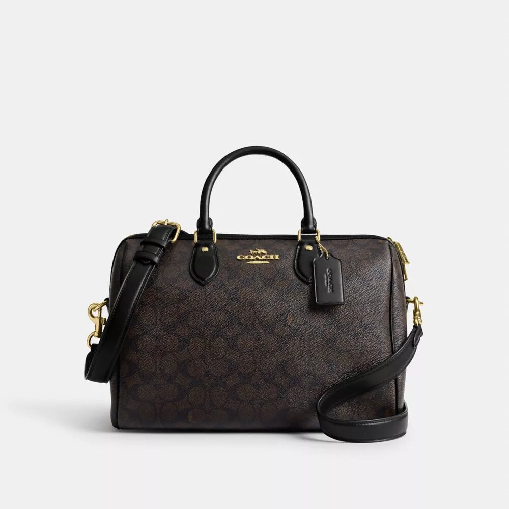 Bolso tipo cartera grande Rowan en Signature Canvas