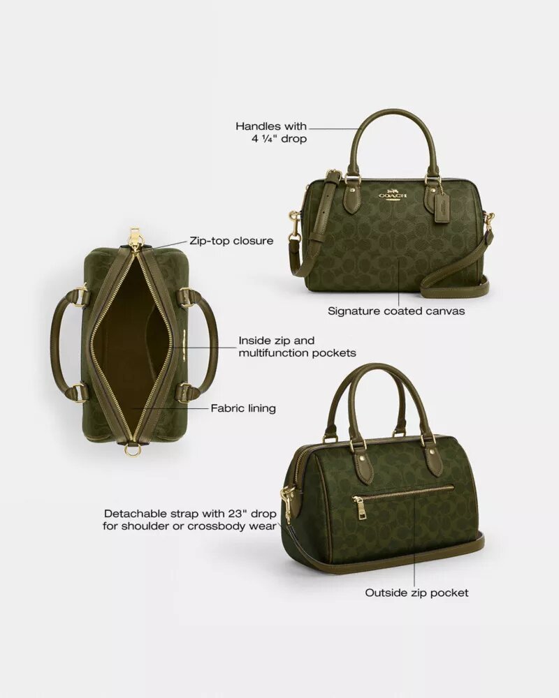 Bolso tipo cartera Rowan en Signature Canvas