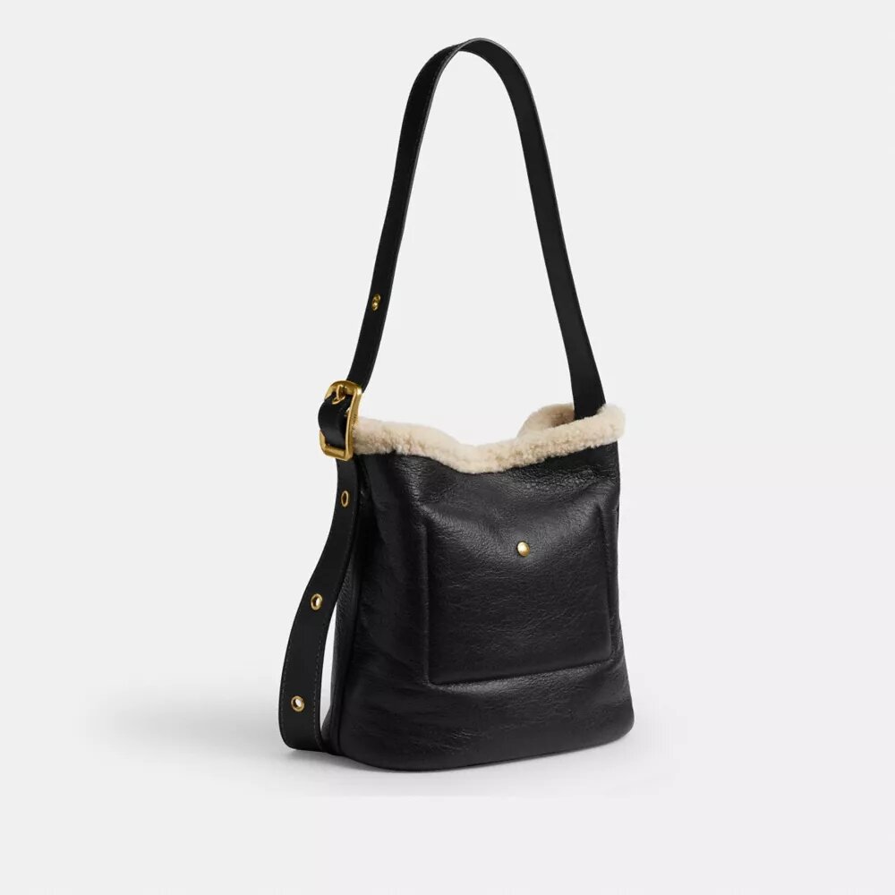 Bolso tipo cubeta Bleecker en piel de oveja