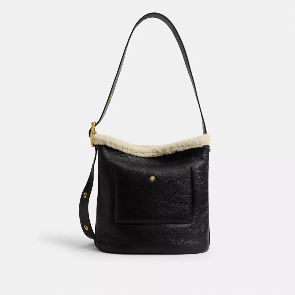 Bolso tipo cubeta Bleecker en piel de oveja