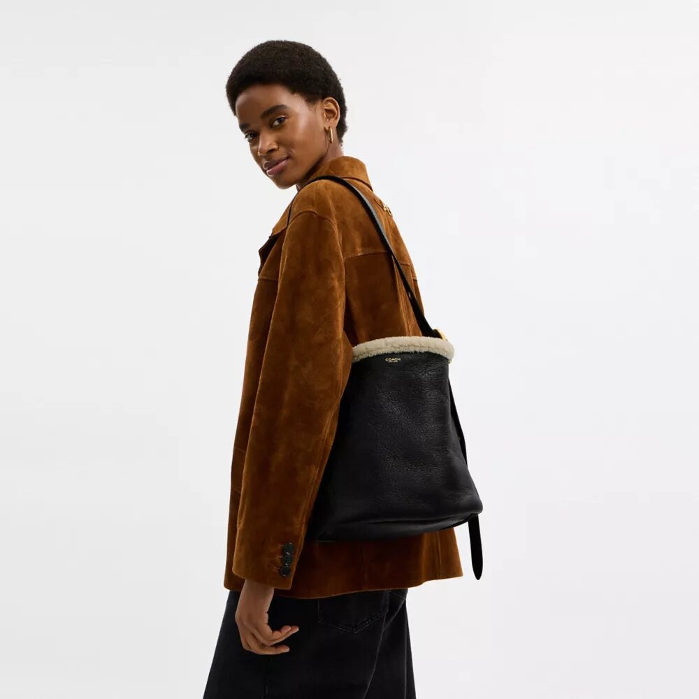 Bolso tipo cubeta Bleecker en piel de oveja