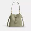 Bolso tipo cubeta Rowan en cuero exclusivo