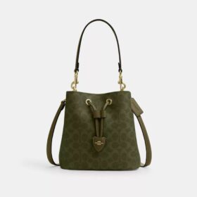 Bolso tipo cubeta Rowan en Signature Canvas