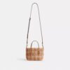 Bolso Tote City Mini con estampado de cuadros vichy