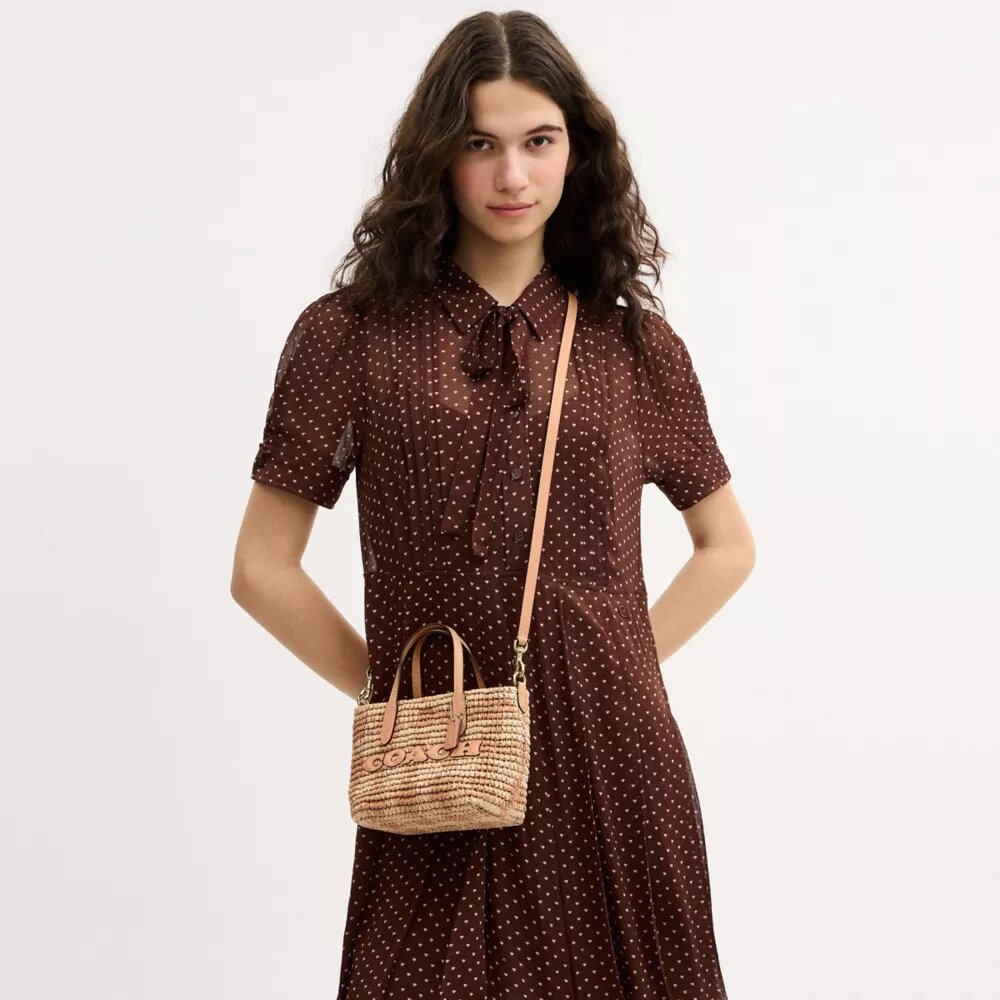 Bolso Tote City Mini con estampado de cuadros vichy