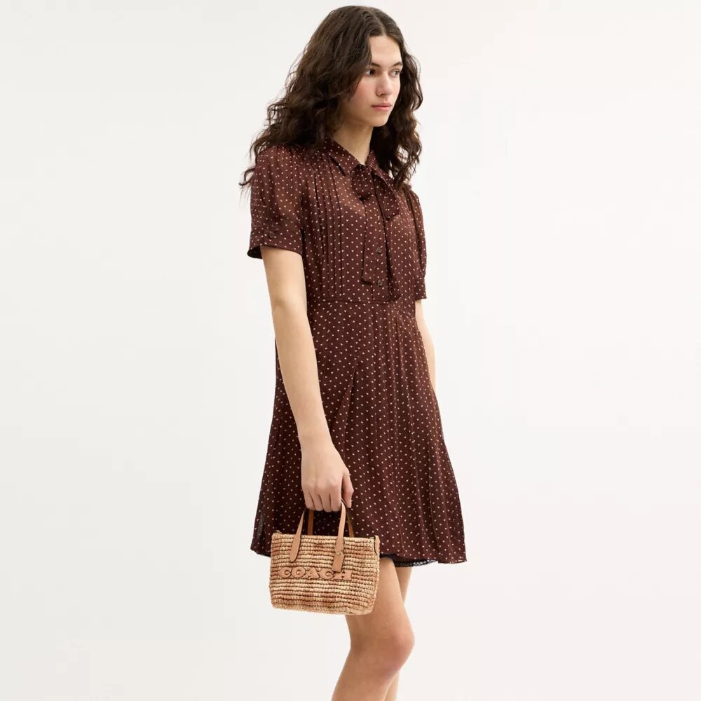 Bolso Tote City Mini con estampado de cuadros vichy