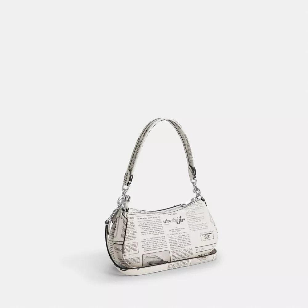 Bolsos de hombro Ashton con estampado de periódico