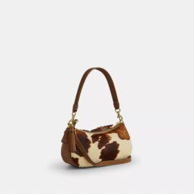Bolsos de hombro Ashton en piel de cabrito con estampado de vaca