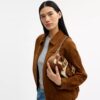 Bolsos de hombro Ashton en piel de cabrito con estampado de vaca