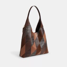 Bolsos de hombro Brooklyn 39 con patchwork de piel de serpiente