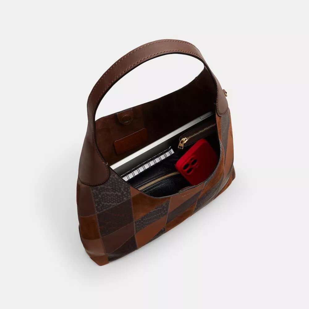 Bolsos de hombro Brooklyn 39 con patchwork de piel de serpiente