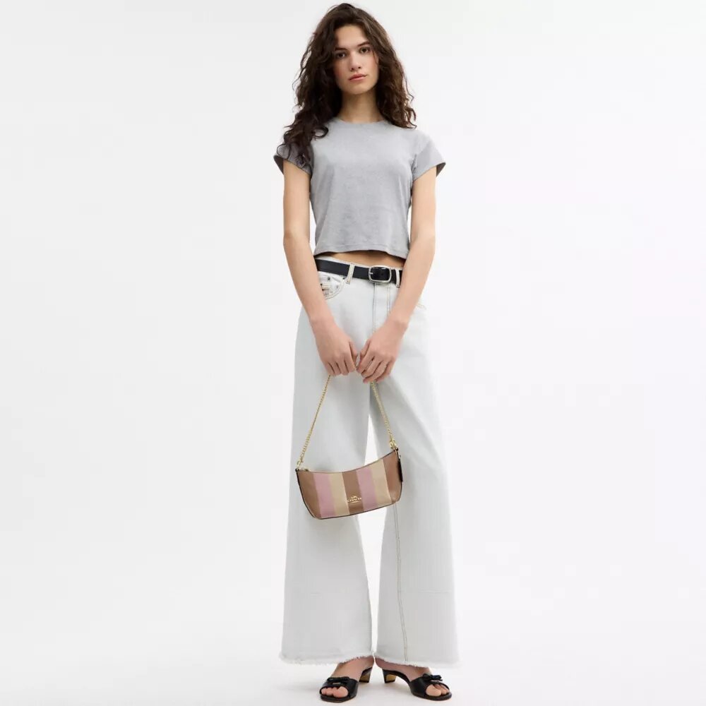 Bolsos de hombro Caitlin con patchwork a rayas