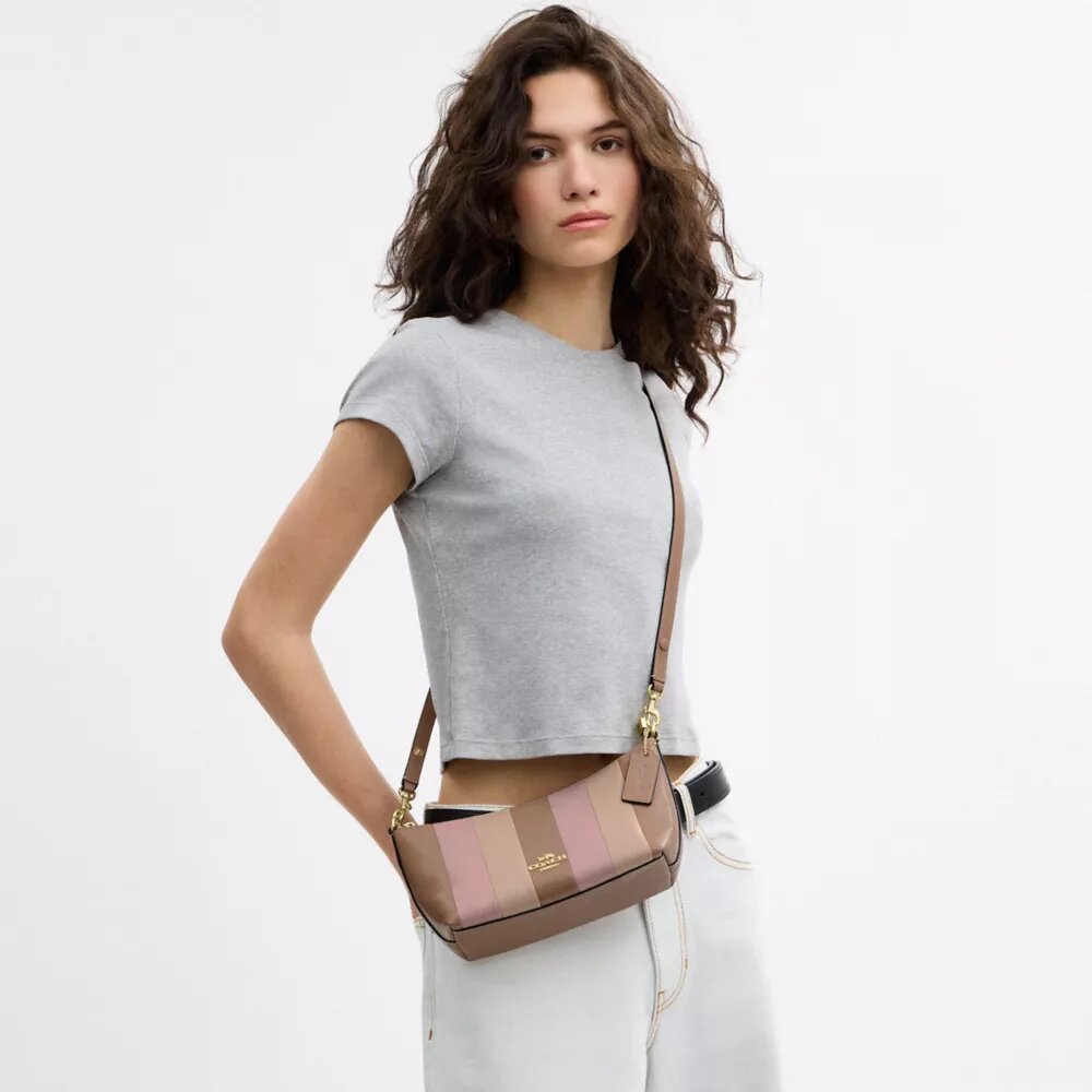 Bolsos de hombro Caitlin con patchwork a rayas