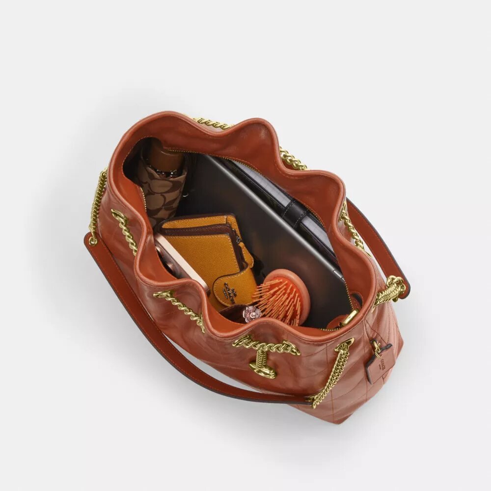 Bolsos de hombro Evelyn con acolchado y Charms