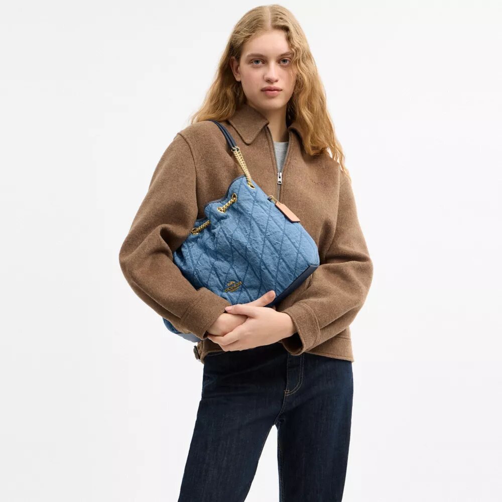Bolsos de hombro Evelyn en algodón regenerativo con acolchado