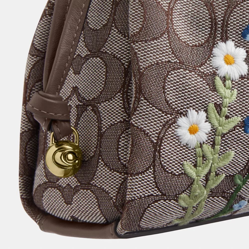 Bolsos de hombro Faye en jacquard exclusivo con bordado floral