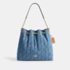Bolsos de hombro grandes Evelyn en algodón regenerativo con acolchado