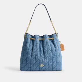 Bolsos de hombro grandes Evelyn en algodón regenerativo con acolchado