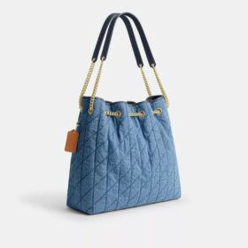 Bolsos de hombro grandes Evelyn en algodón regenerativo con acolchado